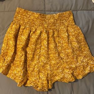 Orange patterned float shorts